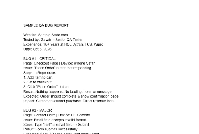 do expert website and mobile app QA testing with 15 point audit